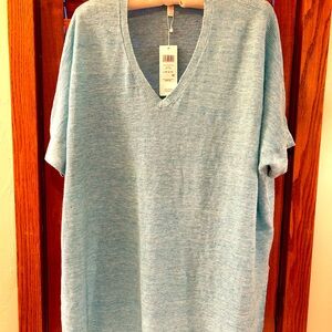 NWT Eileen Fisher L/XL Turquoise tunic. New$198.